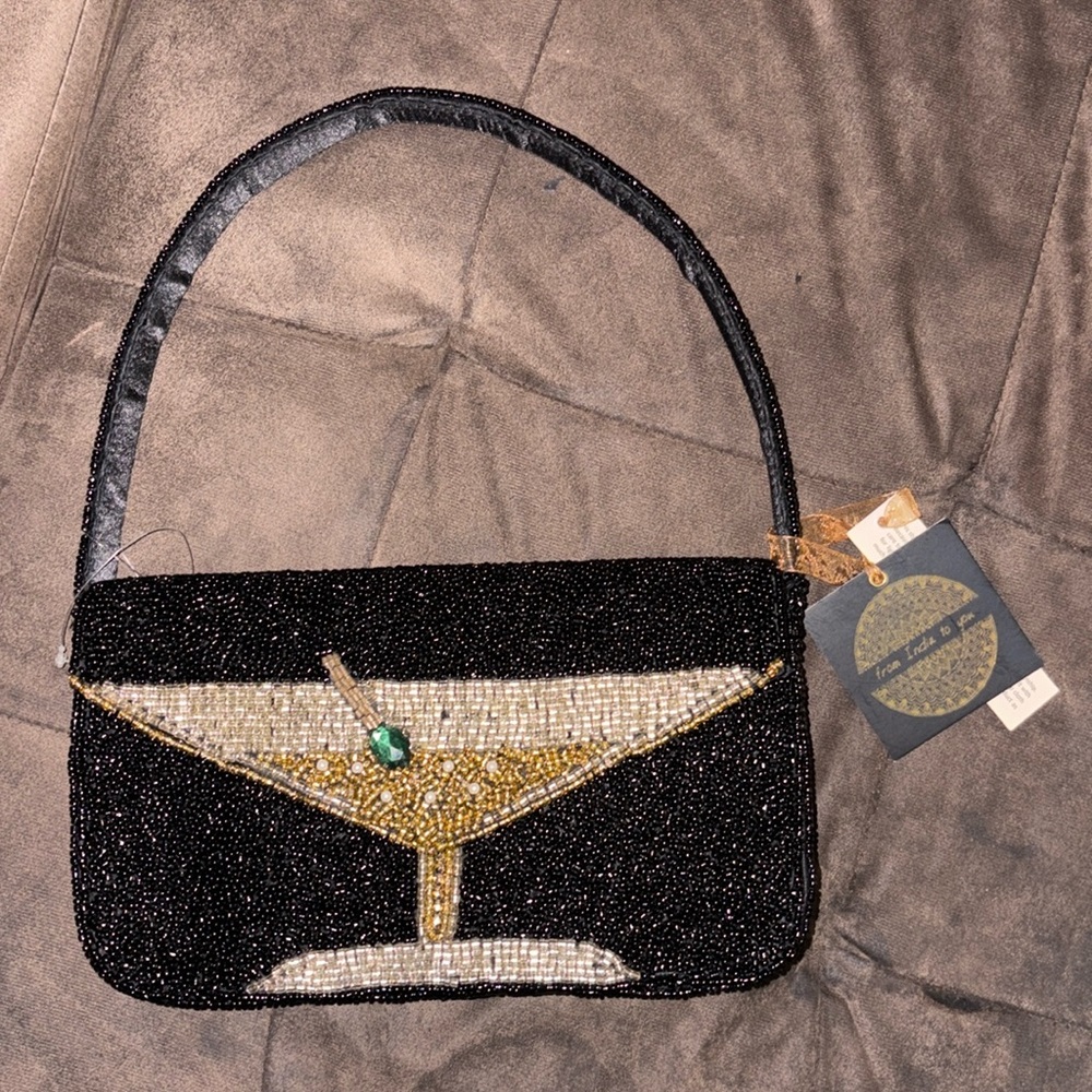 Beaded martini bag made in India